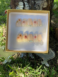 Pressed Flower Rhinestone Press-On Nail Set